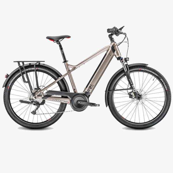 Bicicleta de trekking elétrica Moustache XROAD 4 625WH 2025 em titânio brilhante