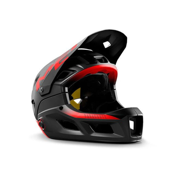 Capacete MET PARACHUTE MCR MIPS PRETO/VERMELHO FOSCO BRILHANTE