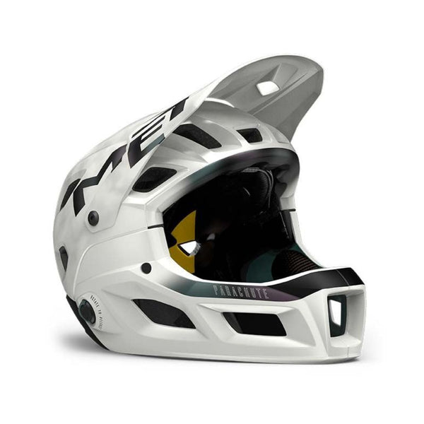 CAPACETE MET PARACHUTE MCR MIPS BRANCO IRIDESCENTE FOSCO