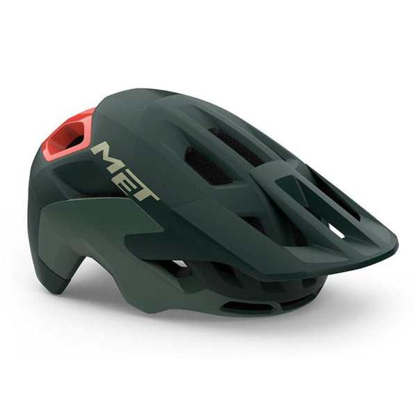 Capacete MET REVO MIPS Verde Floresta/Preto/Vermelho Mate