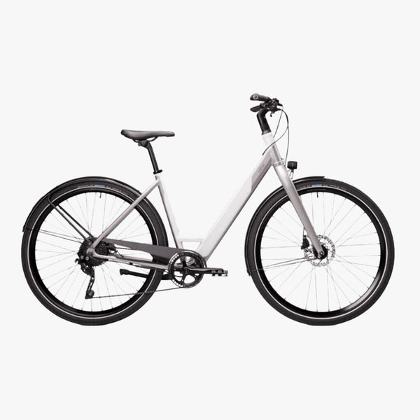 Bicicleta elétrica Urbana Coboc Kallio RGB Cloud White – Neo Silver, metalizada