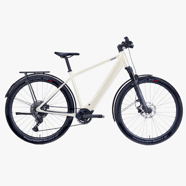 Bicicleta elétrica urbana Coboc Skye na cor marfim metalizado