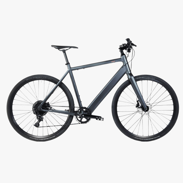 Bicicleta elétrica Urbana Coboc Sydney em cinza esmeralda com acabamento metalizado mate.