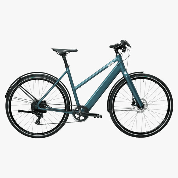 Bicicleta elétrica Urbana Coboc Vesterbro TPZ Opal Blue metálica de alto brilho