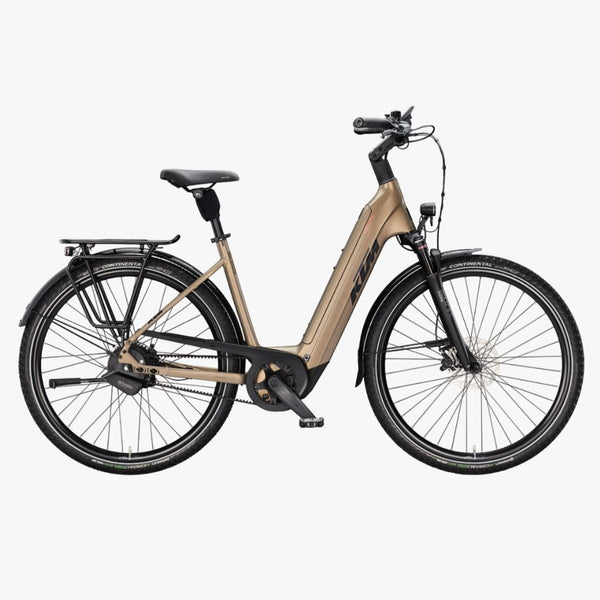 KTM Macina City 810 Belt US Urban Electric Bike Olive Pearl Matt