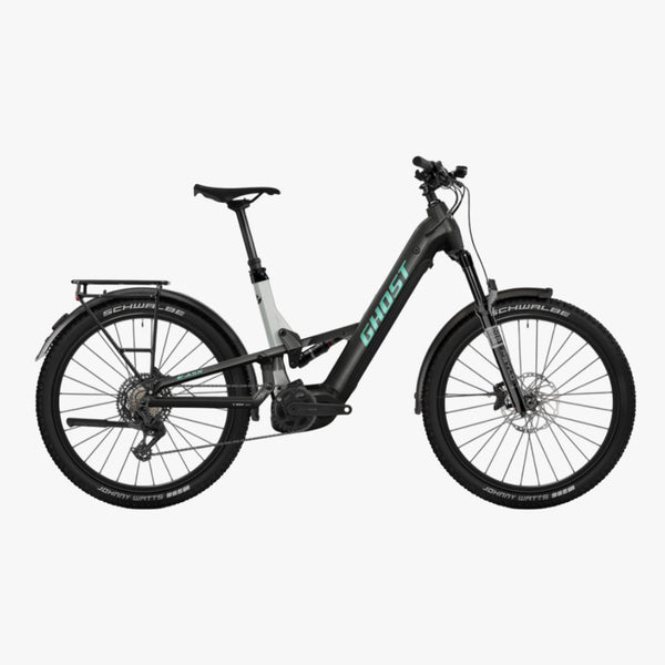Bicicleta elétrica de montanha E-ASX Universal Low EQ preta brilhante/cinza nebuloso 2026