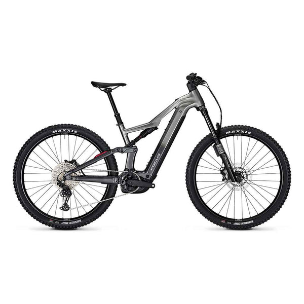 Bicicleta de montanha elétrica com suspensão total THRON2 6.8 ABS Cinza aço / Preto diamante