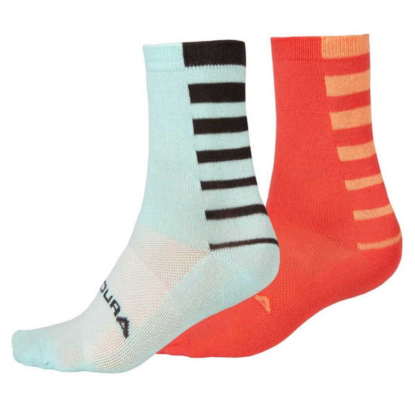 Meias Endura Femininas Listradas Coolmax: Punch Pin
