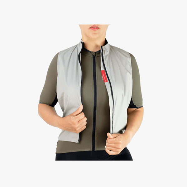 Colete corta-vento para mulher Factory Wind Vest cinzento