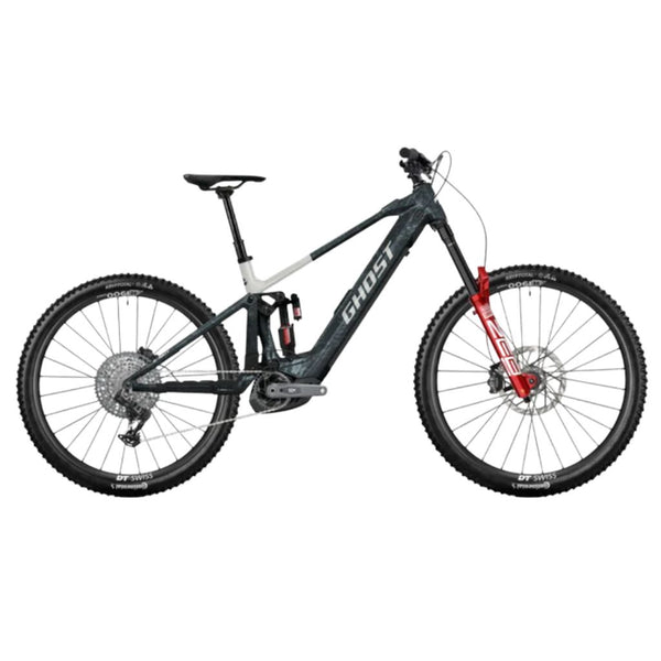 Bicicleta elétrica de montanha E-RIOT CF FULL PARTY azul névoa/pura elegância 2026