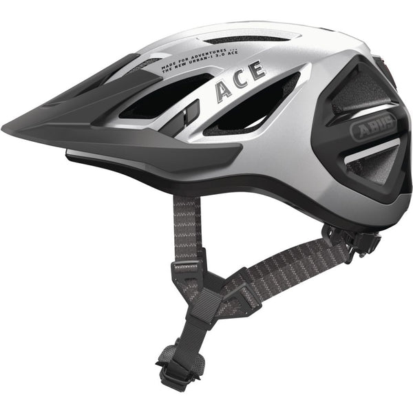 Capacete Abus, Urban-I 3.0 ACE prateado brilhante