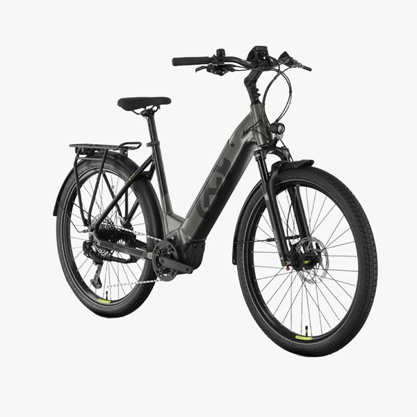 Bicicleta de trekking elétrica Husqvarna Pather 3 Lady 12S GX, verde escuro/preto mate