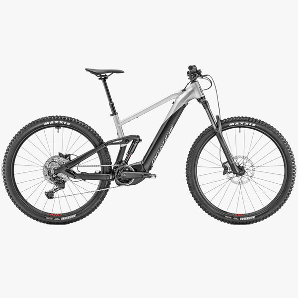 Bicicleta de montanha elétrica Moustache Trail 2 2024 - 625Wh - Preto/Prata Metálico Mate