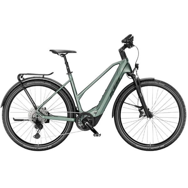 Bicicleta de trekking elétrica KTM Macina Cross CX 810 LFC D - Verde Oxigénio Mate