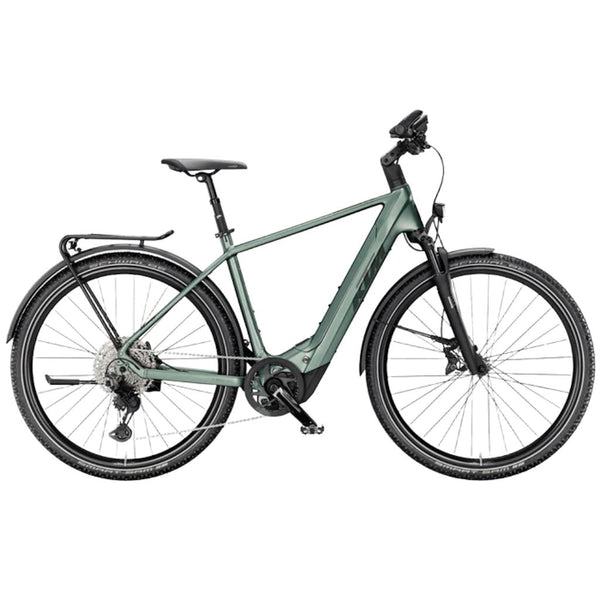 Bicicleta de trekking elétrica KTM Macina Cross CX 810 LFC H - Verde Oxigénio Mate
