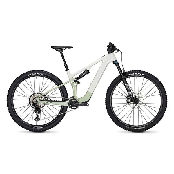 Bicicleta elétrica de montanha leve VAM2 SL 9.8 Branco brilhante / Cinza celeste brilhante
