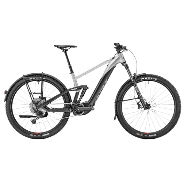 Bicicleta de montanha elétrica Moustache Trail 150.2 EQ-750WH 2025, preta/prata metálica mate