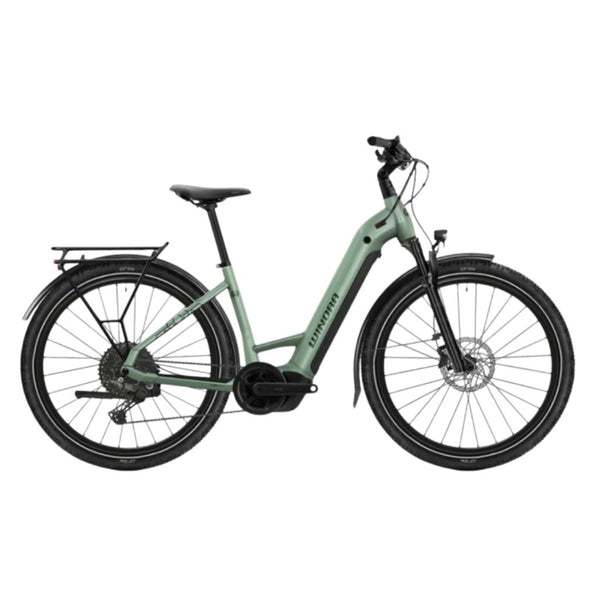 Bicicleta de trekking elétrica Winora YUCATAN X10 Low GL, cor Pistácio Pastel - Brilhante 2026