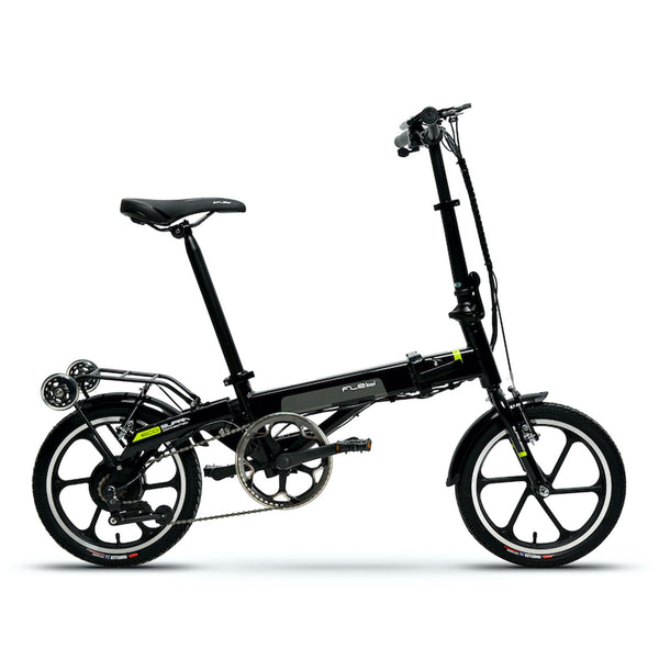Bicicleta elétrica dobrável Flebi Supra Eco preta + acelerador