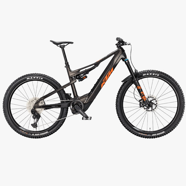 Bicicleta elétrica KTM Macina Prowler Exonic laranja transparente