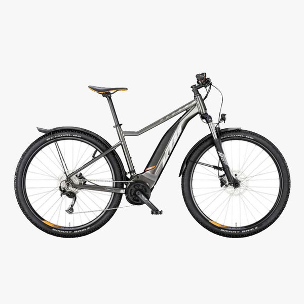 Bicicleta elétrica KTM Macina Prowler Exonic laranja transparente