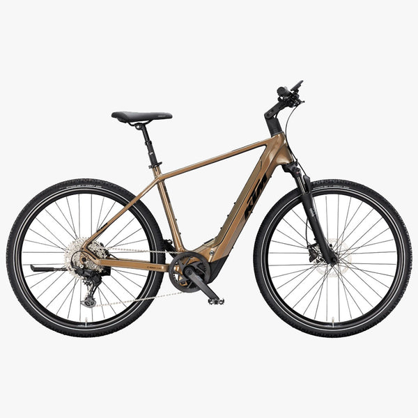 Bicicleta de trekking elétrica KTM Macina Cross CX 820 LFC H Olive Pearl