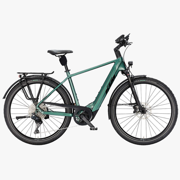 Bicicleta elétrica de trekking KTM Macina Style 820 DI2 H Verde Oxigénio
