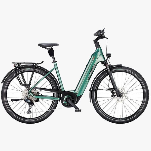 Bicicleta elétrica de trekking KTM Macina Style 820 DI2 US Oxygen Green