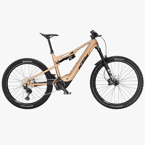 Bicicleta elétrica KTM Macina Prowler Exonic laranja transparente