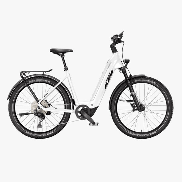 Bicicleta elétrica KTM Macina Prowler Exonic laranja transparente