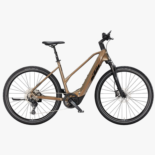 Bicicleta de trekking elétrica KTM Macina Cross CX 820 LFC D Olive Pearl