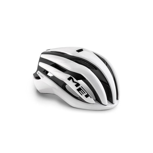 CAPACETE MET TRENTA MIPS PRETO FOSCO E BRANCO BRILHANTE