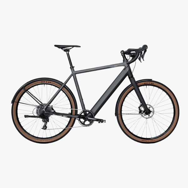 Bicicleta elétrica de gravel Coboc Torino Tour Giro Grey-Atlas Black