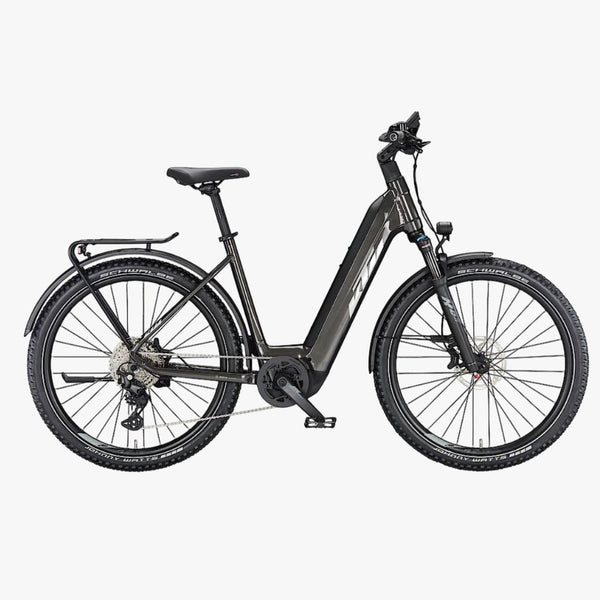 Bicicleta de montanha elétrica KTM Macina Aera 772 LFC US 56 Cinza Metalizado