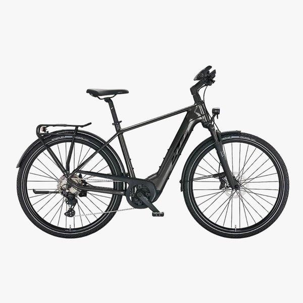 Bicicleta elétrica de trekking KTM Macina Sport 720 cinzento metalizado
