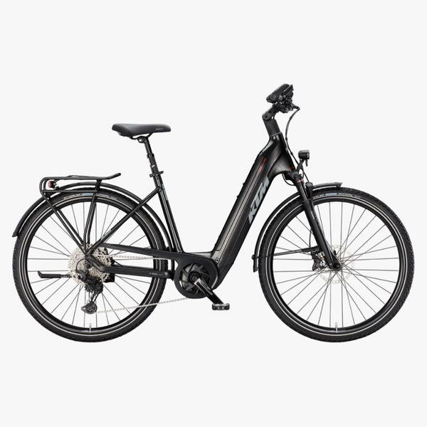 Bicicleta de trekking elétrica KTM Macina Tour CX 820 US Diamond Black