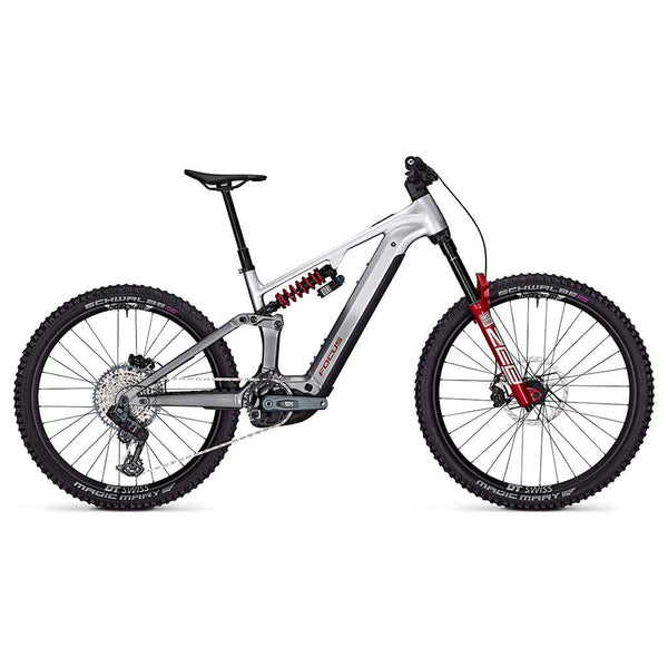 Bicicleta elétrica de montanha com suspensão total Focus SAM2 6.0 Nepalsilver / Steelgrey