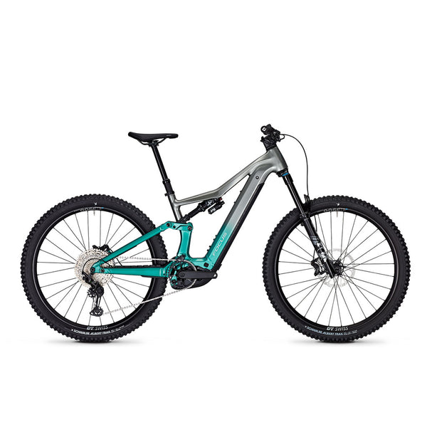 Bicicleta de montanha elétrica com suspensão total JAM2 6.9 - Cinza-aço/Verde-esmeralda 