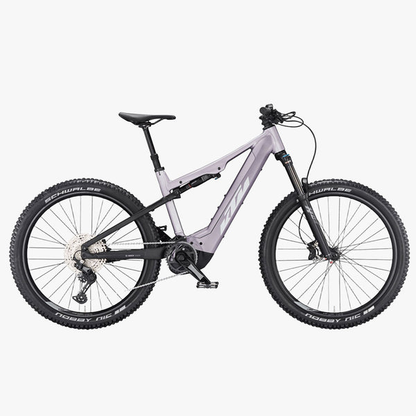 Bicicleta elétrica de montanha KTM Macina Lycan 772 Glorious Lavender Matt 