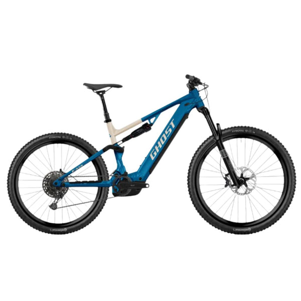 Bicicleta elétrica de montanha E-ASX Universal High azul candy/café ártico poeira 2026