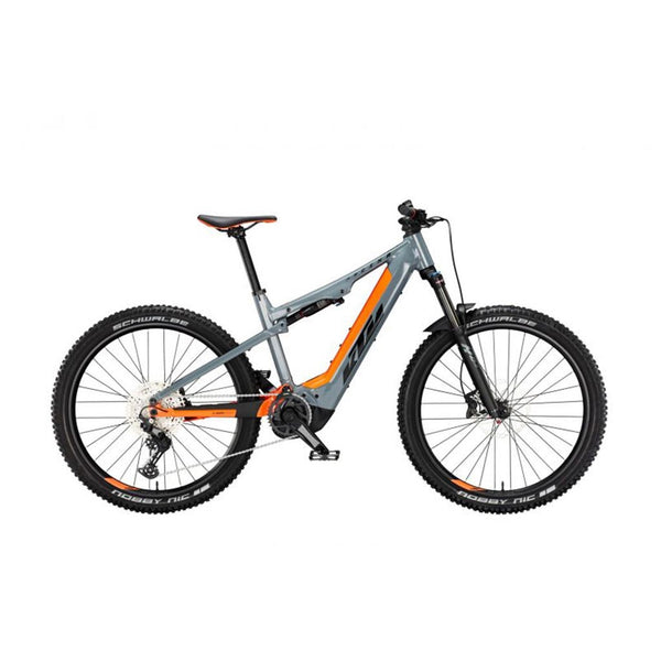 Bicicleta elétrica KTM Macina Chacana 691 LTD Vital Blue (prata e laranja)