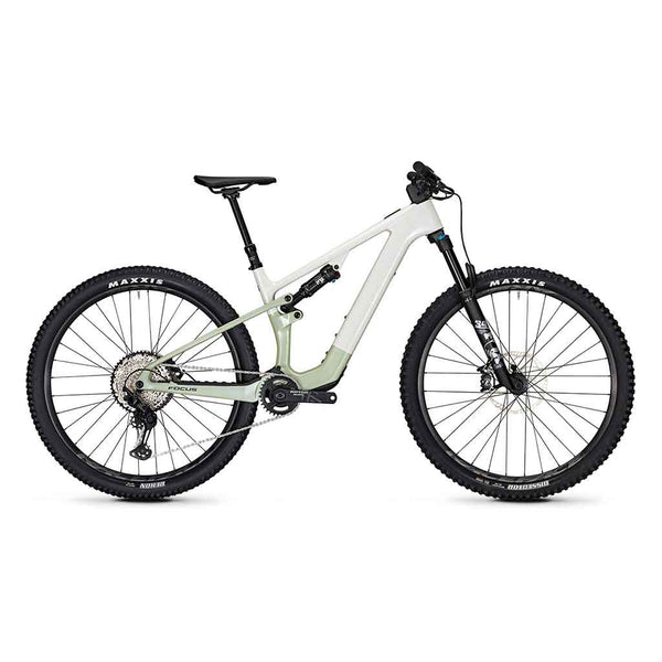 Bicicleta elétrica de montanha leve VAM2 SL 9.8 Branco brilhante / Cinza celeste brilhante