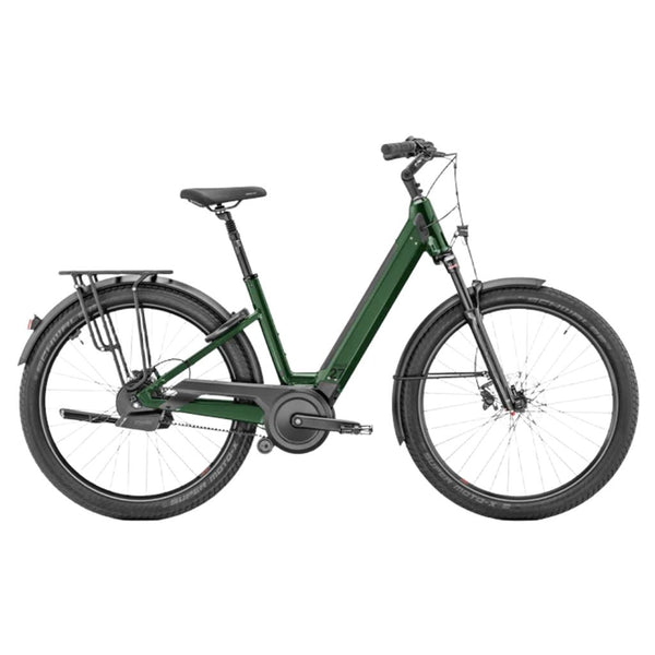Bicicleta elétrica urbana Moustache Mardi 27.6 Open Auto 2025 Verde Abeto Brilhante