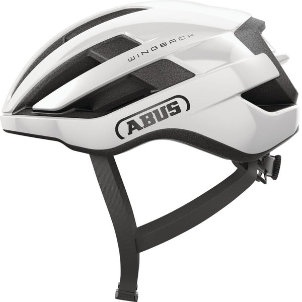 Capacete Abus, modelo WingBack branco brilhante 