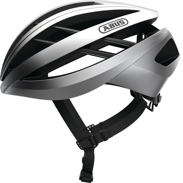 Capacete Abus, brilho prateado do Aventor