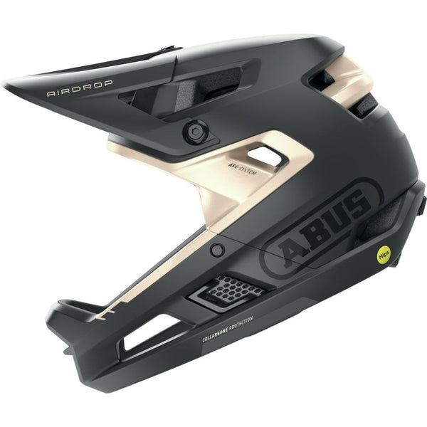Capacete Abus, AirDrop MIPS preto e dourado 