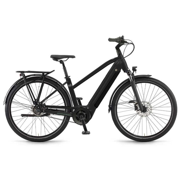 Bicicleta elétrica feminina Winora SINUS R8f Shadowgreen
