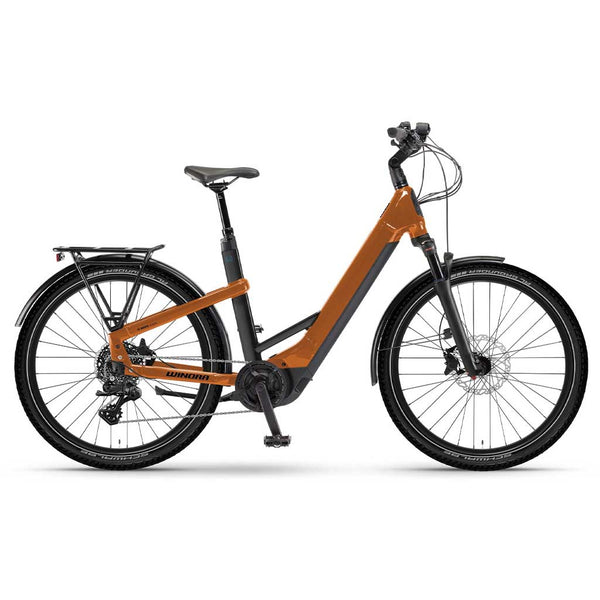 Bicicleta elétrica Winora Yakun X10 LOW STEP gengibre brilhante