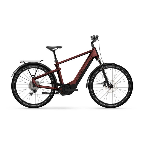 Bicicleta elétrica Winora Yakun X10, vermelho quente brilhante, modelo 2026.
