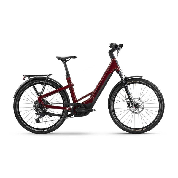 Bicicleta elétrica Winora Yakun X10 Low, vermelho quente - brilhante 2025